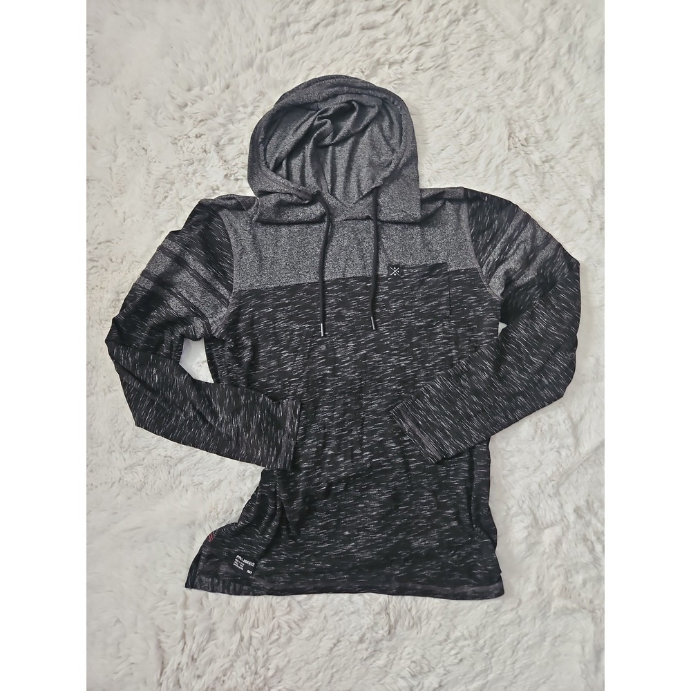 Projek Raw Men's Hoodie Medium M Space Dye Colorblock Lightweight Pullover Gray